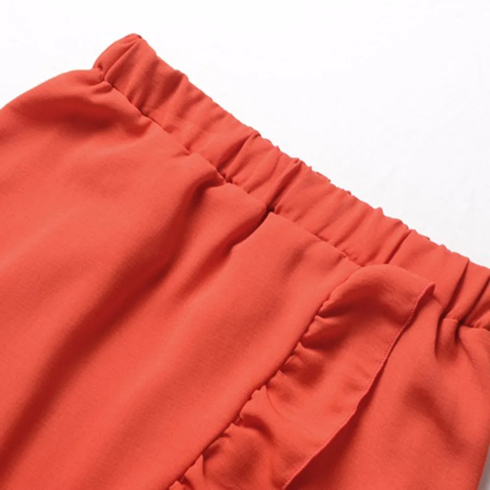 Женская юбка 2018 сексуальный стиль Высокая Сплит черный orange пляж асимметричный длинная юбка летние женские рюшами, босоножки Вечерние юбка