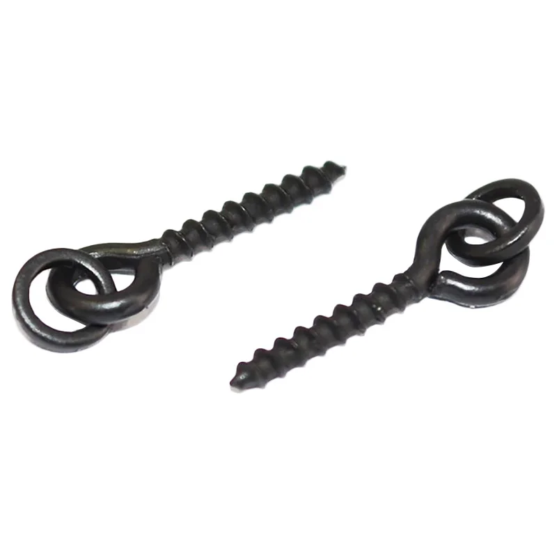 

Hirisi 100 Pcs Carp Fishing Boilie Screw Solid Ring Bait Tool Carp Fishing Hair Tackle Accessory