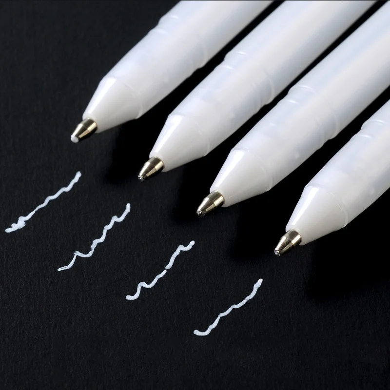 Черная карта белый маркер для выделения ручки художественная ручная роспись ручка эскизные ручки для DIY Рисование граффити художественные принадлежности школьные канцелярские принадлежности