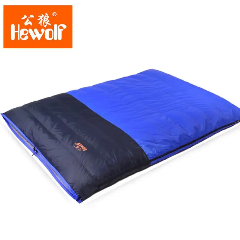 

Hewolf Fill 2000G Duck Down Envelope Double Sleeping Bag Outdoor Spring Autumn Travel Camping Hiking Multimeter Sleeping Bag