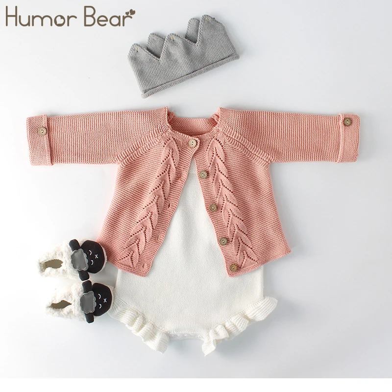 Осенние костюмы Humor Bear для маленьких девочек полный свитер вязаный + жилет