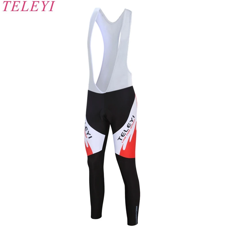 

teleyi Men Lycra pro team CHUANGDI breathable cycling long bib pants summer quick-dry pants 3D GEL pad racing bike Bicycle pants