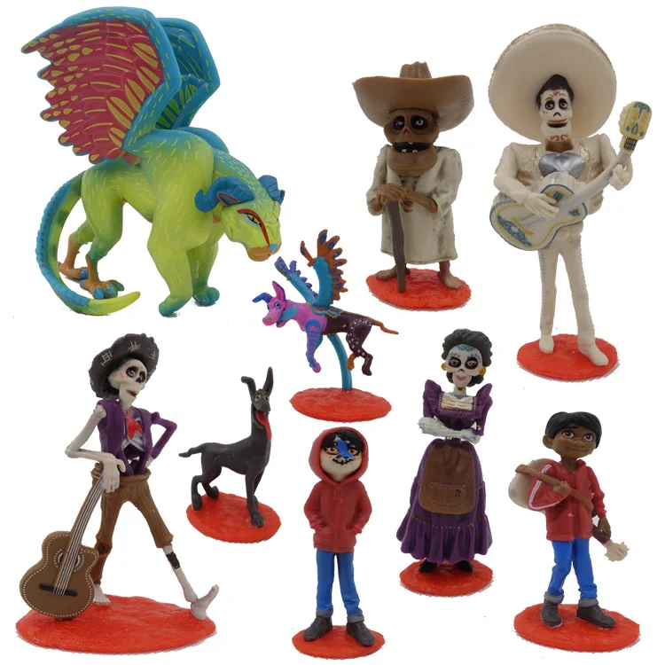Disney Cartoon Toy 9 шт./лот фильм Coco Pixar Мигель риверас фигура игрушки Эрнесто де ла Круз