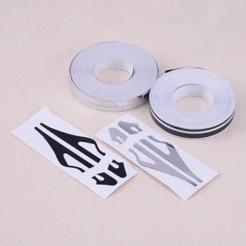 

CITALL Black/Red/Silver Chrome Vinyl 12mm Pin Striping Stripe Line Tape Decal Sticker For Car Boat Motorcycle Helmets