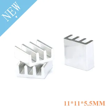 방열판 냉각 핀 라디에이터 알루미늄 쿨러 방열판, 칩, LED, 전원 IC 트랜지스터, 모듈 PBC용, 11*11*5.5mm, 10 개