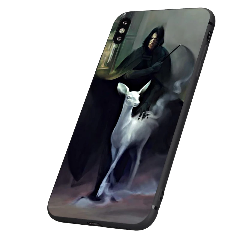 Черный ТПУ чехол для iphone 5 6 6s 7 8 plus x 10 силиконовый XR XS 11 pro MAX с оленем|Бамперы| |