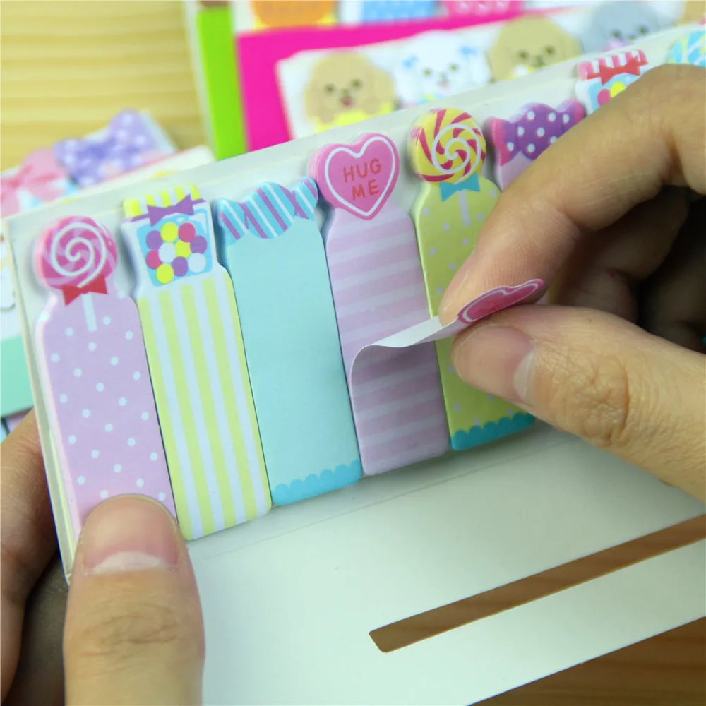 1 шт. Kawaii Канцелярские блокноты закладки креативные милые животные Липкие
