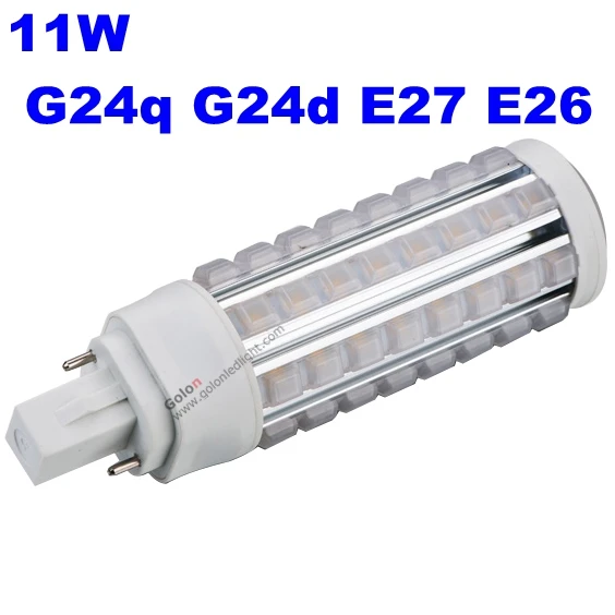 11w g24 led pl light 3 yeas warranty g24q g24d e27 e26 base led bulb