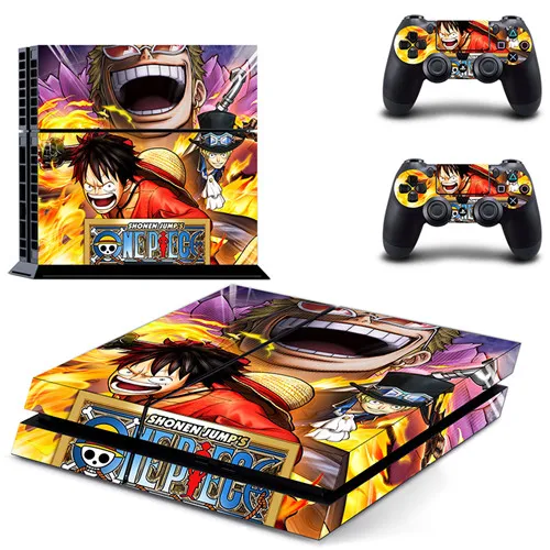 Аниме one piece PS4 Кожа Наклейка виниловая для sony Playstation 4 консоль и контроллер PS4 Кожа Наклейка - Цвет: DPTM0324