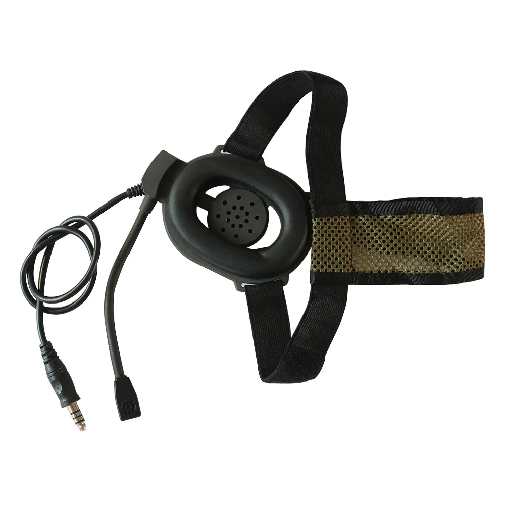 Tactical Airsoft Bowman Elite II Headset Unilateral Headphone Adjustable Harness Military Earnuffs Fit All PTT Plug