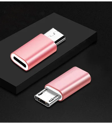 Для iPhone 7, 8, X, iPad, Lightning, 8-контактный разъем для разъема Micro USB, кабель для зарядного устройства, адаптер для samsung, Xiaomi, huawei, Android Phone - Цвет: Rose Gold