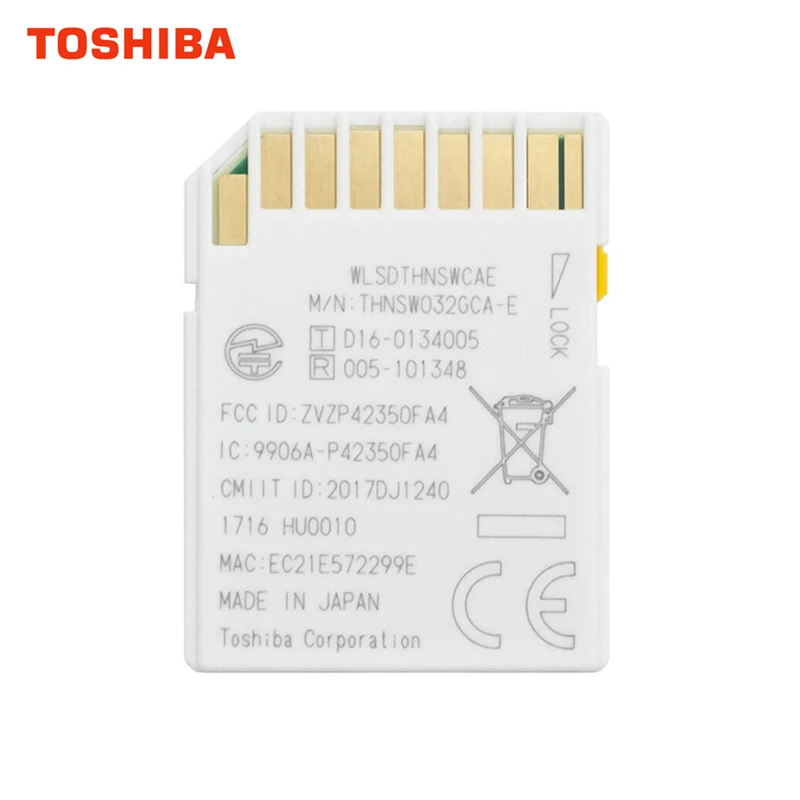 Флеш-карта памяти TOSHIBA 32 ГБ, Wi-Fi, SD карта 90 МБ/с./с, Беспроводная Карта памяти SDHC, Tarjeta, sd, wifi, карта SD для цифровой камеры, фото