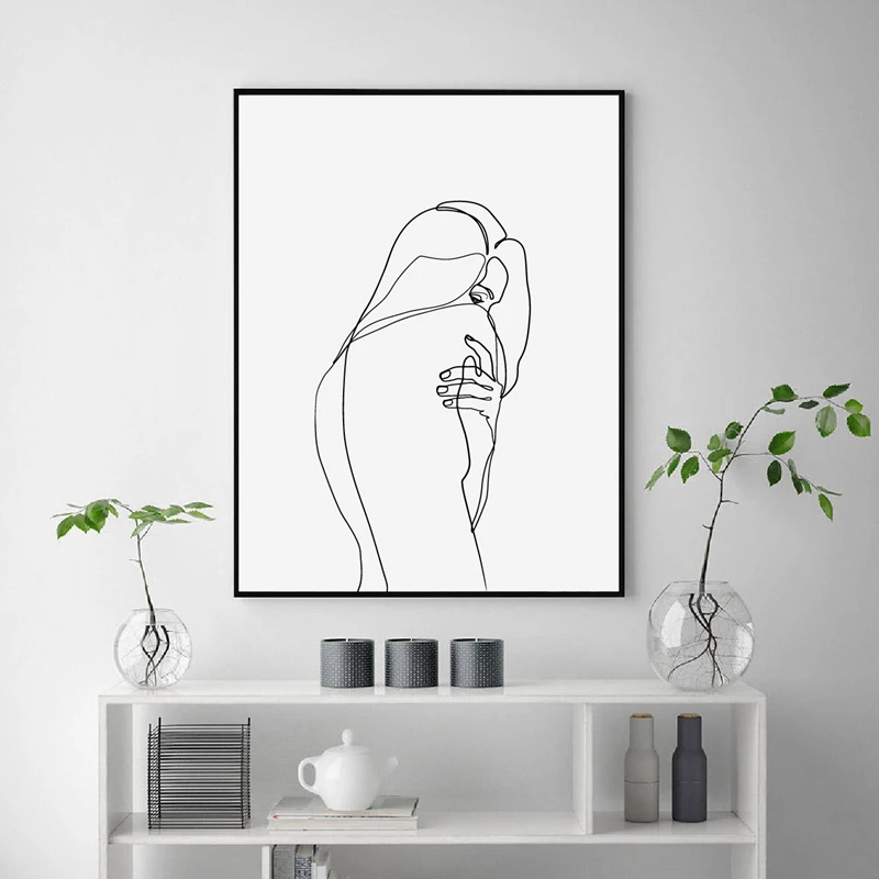 Abstract Woman Body Canvas Print