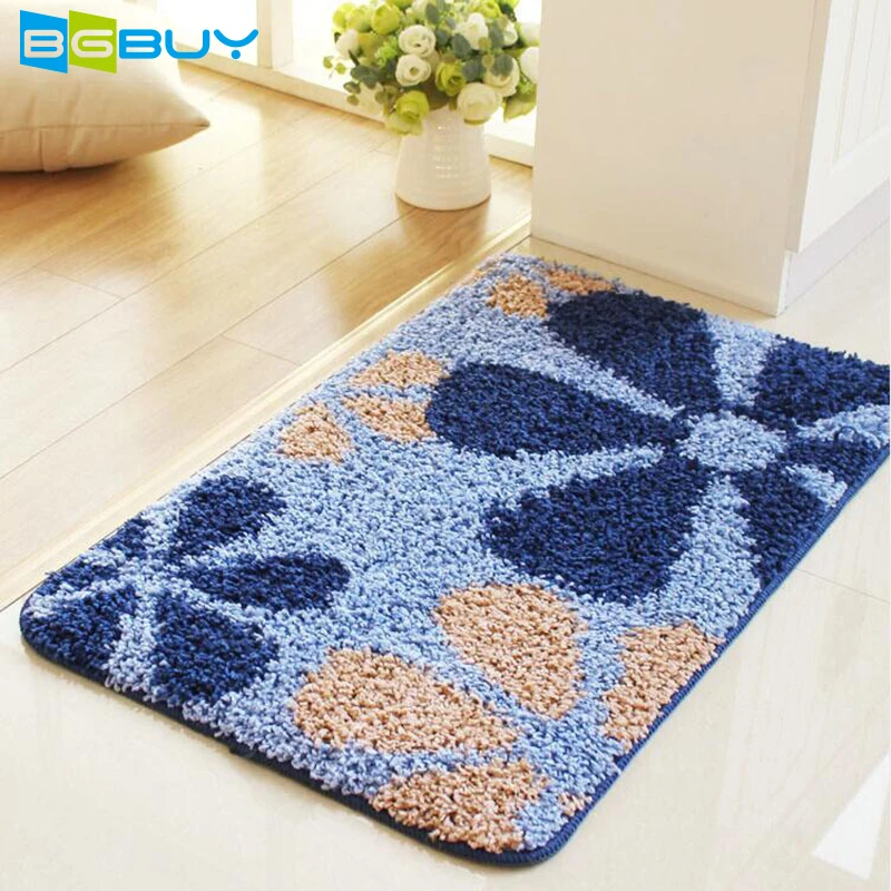 

Super Soft 100% Microfiber Bath Mat Tufted Bathroom Rugs with TPR Rubber Anti-Skid Bottom Extra Absorbent
