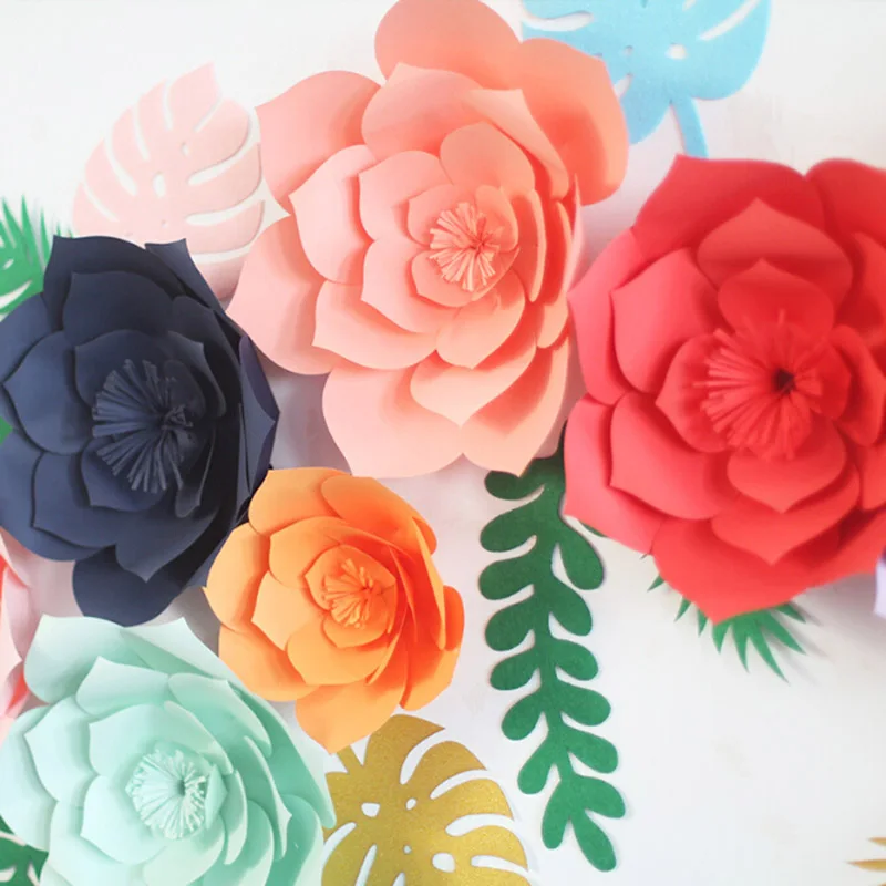 

1pc 30/40cm DIY Artificial Paper Flowers Wedding Decoration Kids Birthday Party Paper Crafts DIY Backdrop Decoration