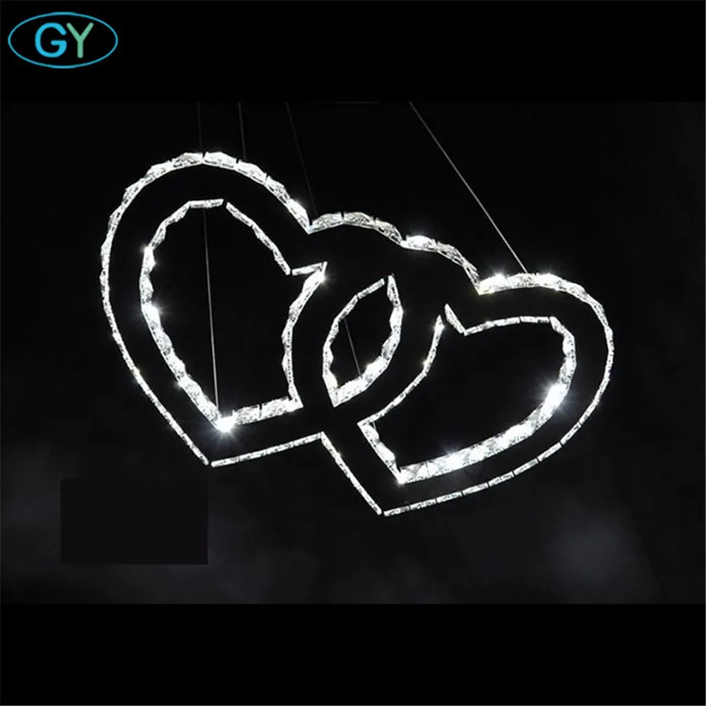 Новый дизайн led хрустальная люстра Современная нержавеющая сталь + прозрачный