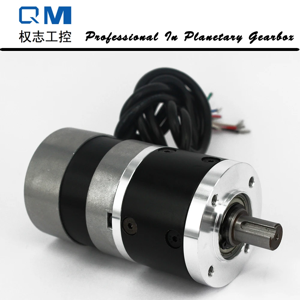 Gear dc motor reduction gearbox ratio 51 nema 23 60W 24V