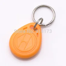 100 шт./лот 125 кГц rfid тег брелок маркера Управление доступом RFID брелок-контроллер желтый