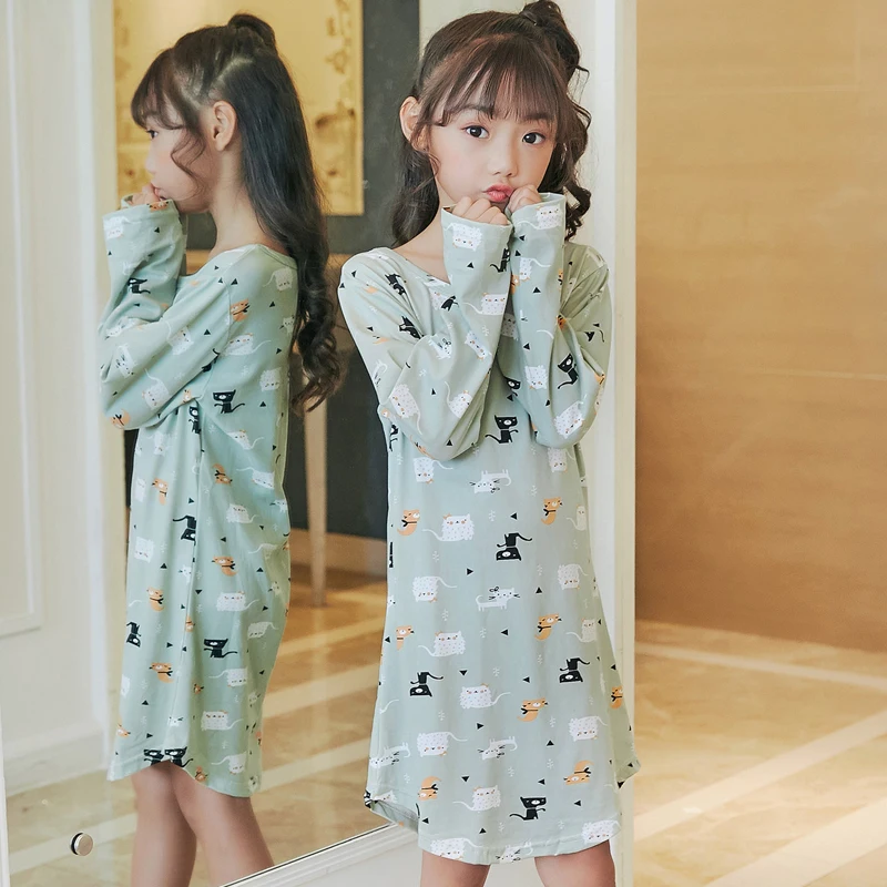 WAVMIT/Новинка г.; детская одежда с 3D принтом; весенняя одежда для сна для девочек; хлопковая одежда для сна для маленьких девочек; детское праздничное платье принцессы; ночная рубашка