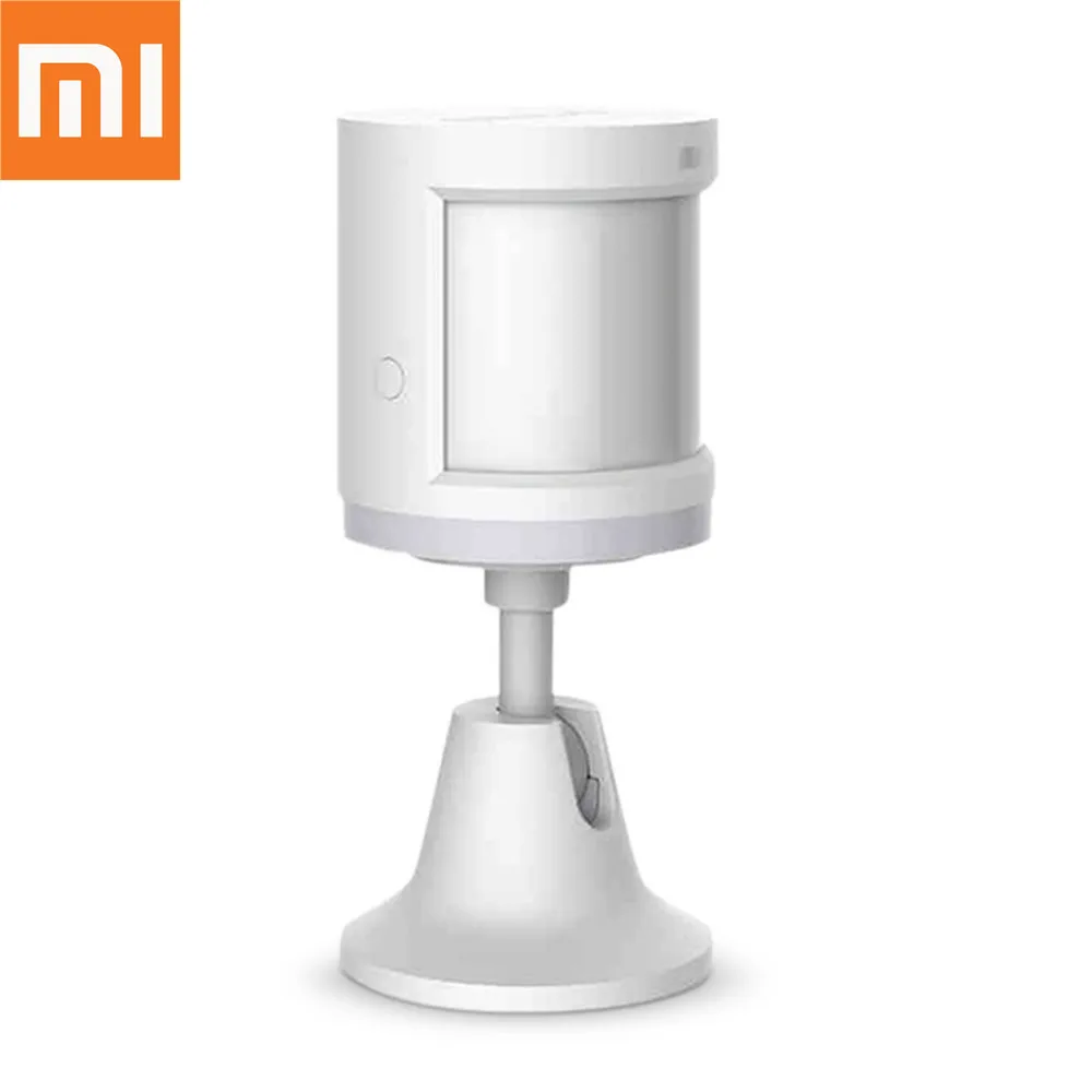 

Original Xiaomi Smart Home Human Body Sensor Security Device with Holder Stand Movement Sense Light intensity detection