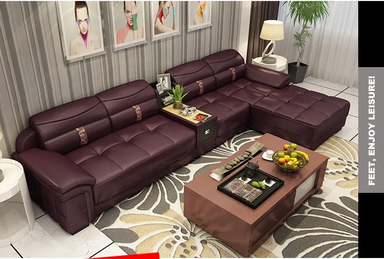 Высокое качество Европейский гостиной кожаный диван o1208