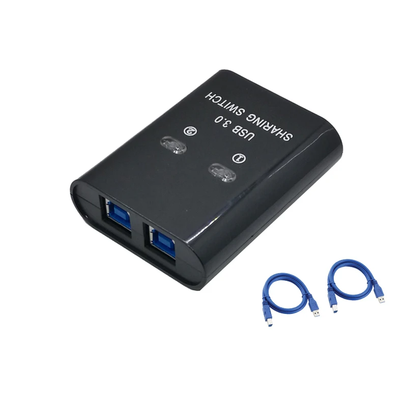 2 порта USB3.0 коммутатор принтер разветвитель 2 в 1 переключатель 2 компьютера поделиться usb3.0 устройство с кабелем