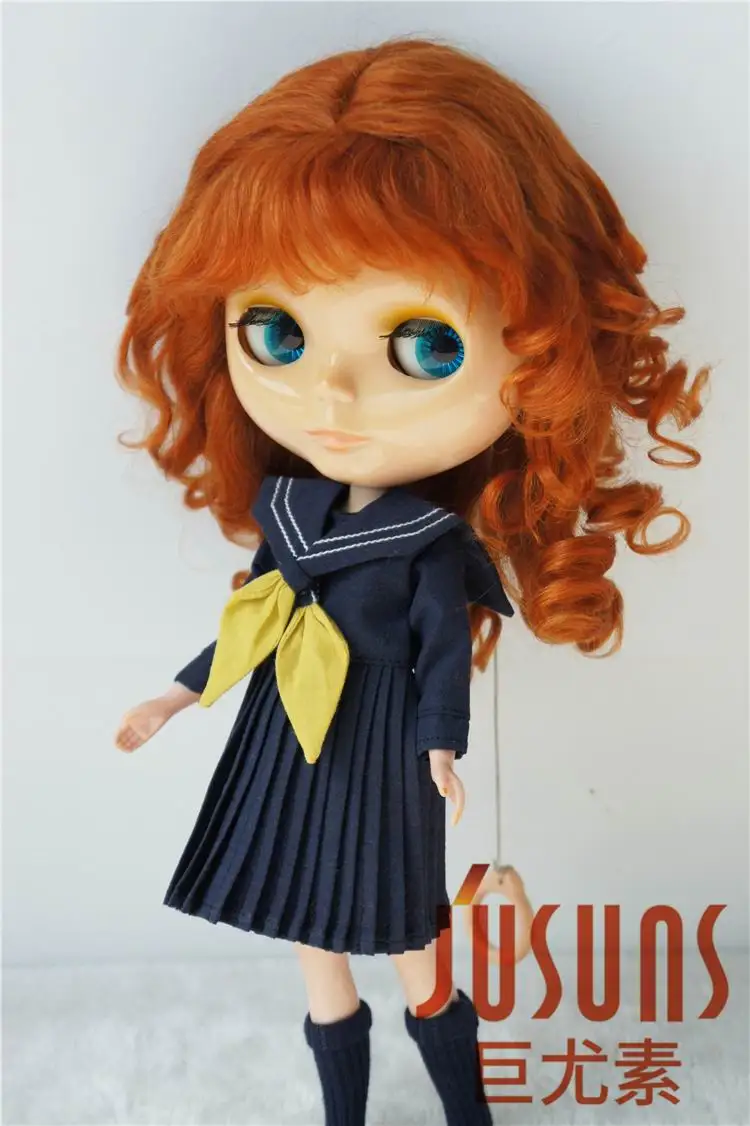 D20313 1/3 SD BJD мохеровые кукольные парики принцесса длинный курчавый BJD парик Размер 8-9 дюймов 9-10 дюймов аксессуары для кукол - Цвет: 9-10inch Carrot M8