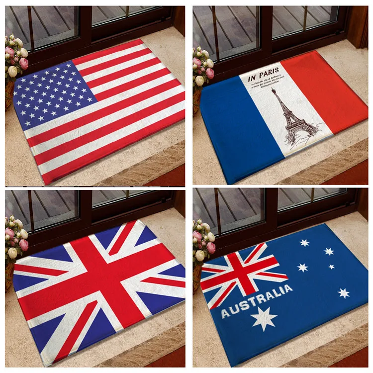 American Flag Carpet On The Floor Us British Flag Floot Mats