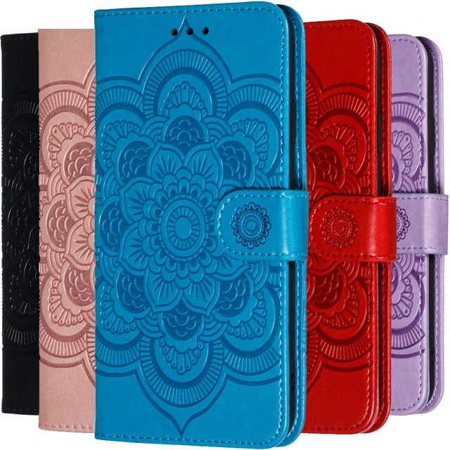 

Luxury 3D Mandala For iphone Case XR Cover For Samsung Galaxy Note 9 J2 Pro 2018 J4 Prime J6 2018 Flip Leather Wallet Phone Case