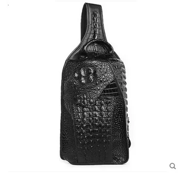 

VV men's breast bag new crocodile skin man's chest bag with large capacity single shoulder star and style male bag