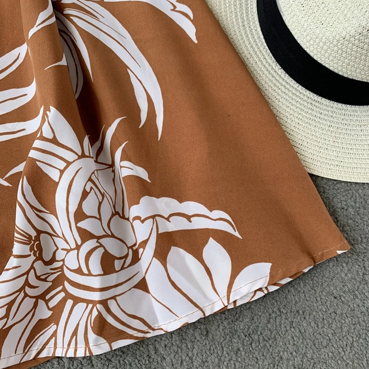 Neploe Floral Print Women Dress New Slash Necj Sleeveless Camis Vestido Summer 2020 Sexy Korean Backless Female Dresses 44533