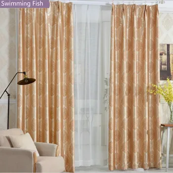 

Custom Made Bedroom Curtain Jacquard Blackout Window Curtain Drape For Living Room Window Blind Floral Fabric Home Deco