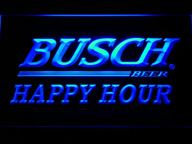 preço 621 Busch Beer Happy Hour Bar Sinal de Néon CONDUZIDO com On Off Switch 20 + Cores 5 Tamanhos para escolher