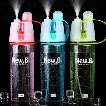 

400ML 600ML Plastic Sports Spray Water Bottle Straw For Outdoor Bicycle Cycling Sports Gym Drinking Bottles