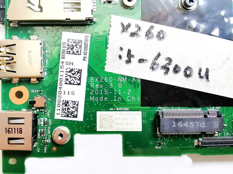 الأصلي لينوفو X260 اللوحة المحمول X260 I5-6300U BX260 NM-A531 PN 45106801013 tesyed جيدة شحن مجاني