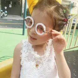 Ребенок 2019 Новый конструктор для детей Круглые Солнцезащитные очки детские очки UV400 детские летние очки Винтаж милые девушки очки n297