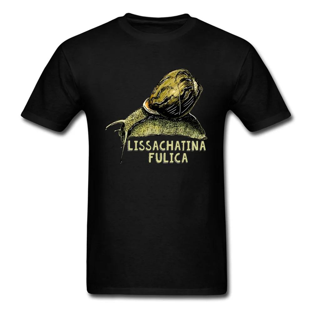 Design Personalized Tops Tees Short Sleeve for Men 100% Cotton Father Day O Neck T Shirts Slim Fit T Shirts Funky Giant African Land Snail by EncycloArt Mollusk Pet black