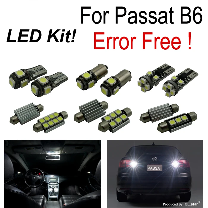 17pc perfect Error free for Volkswagen VW Passat B6 LED interior light