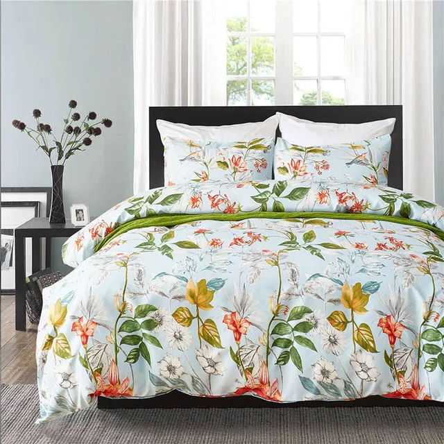 NIOBOMO Bedding Set Tropical Plants Pineapple Bedding Set For Bedroom