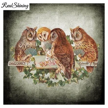 Realshining полный квадратный алмаз Вышивка пользовательские 5D поделки алмазов картина стол Сова Теннис мозаики рукоделие fs466