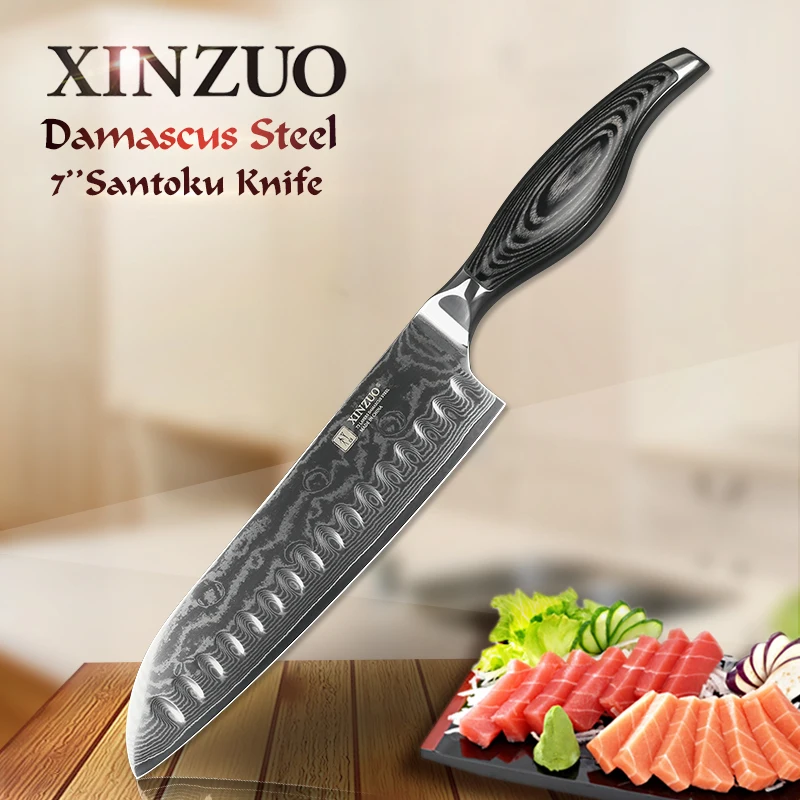  XINZUO 7 inch Japanese Chef Knives 67 Layers Damascus Stainless Steel Professional Santoku Knife Ki - 33054606672