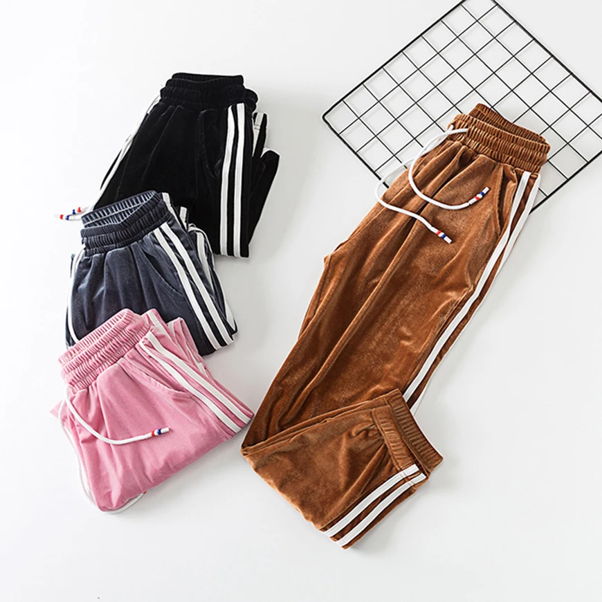ZYFPGS 2019 Women's Nine Points Casual Pants Corduroy Fabric Casual Women Pants Plus Size Retro Waist Loose Z0710 ZYFPGS 2019 Women's Nine Points Casual Pants Corduroy Fabric Casual Women Pants Plus Size Retro Waist Loose Z0710