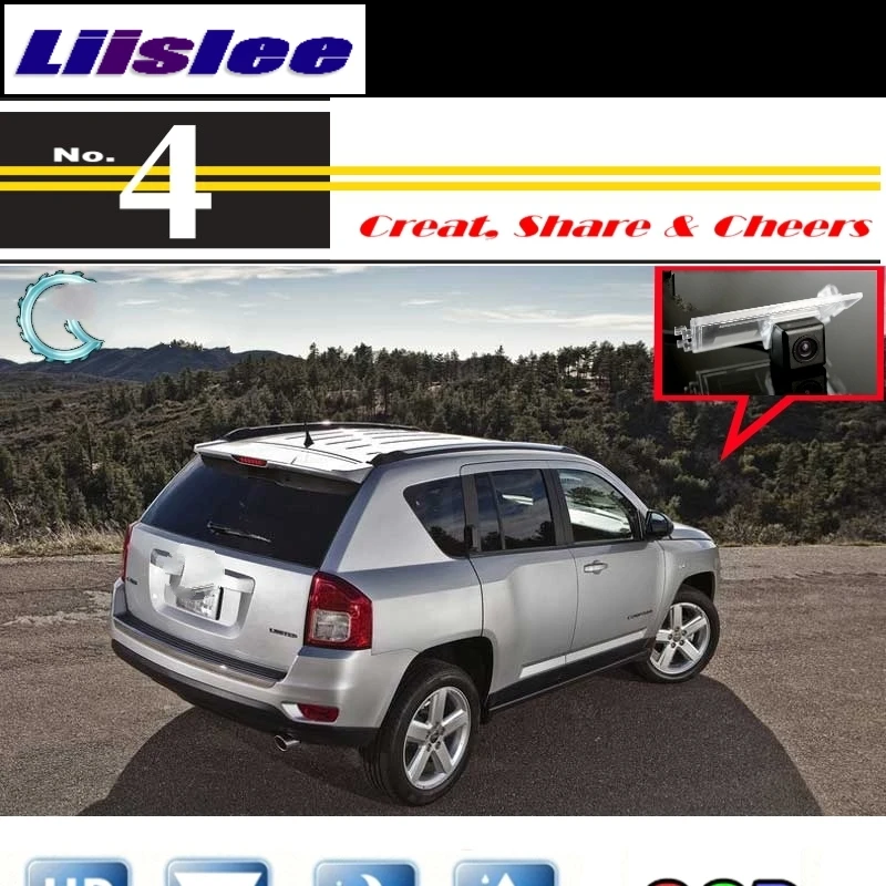 

Liislee For Jeep Compass 2006~2016 Car Camera High Reverse Rear View Back Up Camera For PAL / NTSC to Use | CCD +RCA