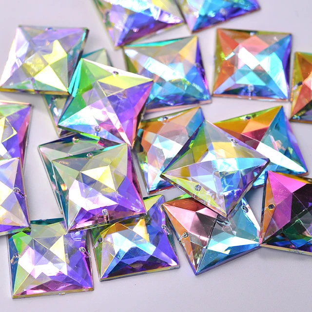 15mm Flat Back Heart Acrylic Gems Plastic Rhinestones