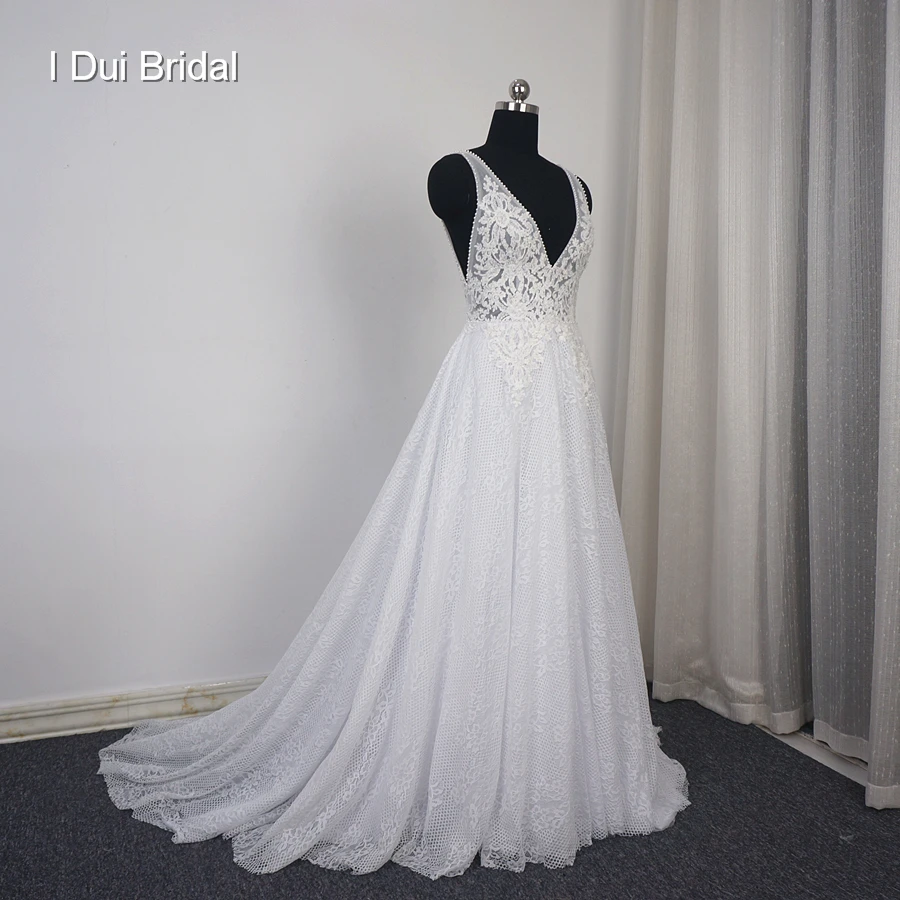Свадебное платье с V образным вырезом а силуэт|bridal gown|beach bridal gownwedding dress real |