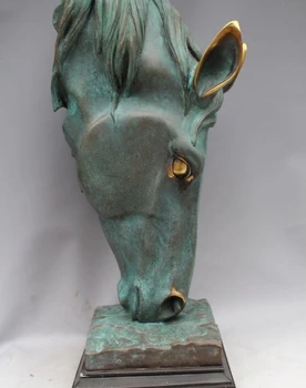 

25 Western Bronze Copper Marble Art Home Decoration Horse Head Statue Sculpture