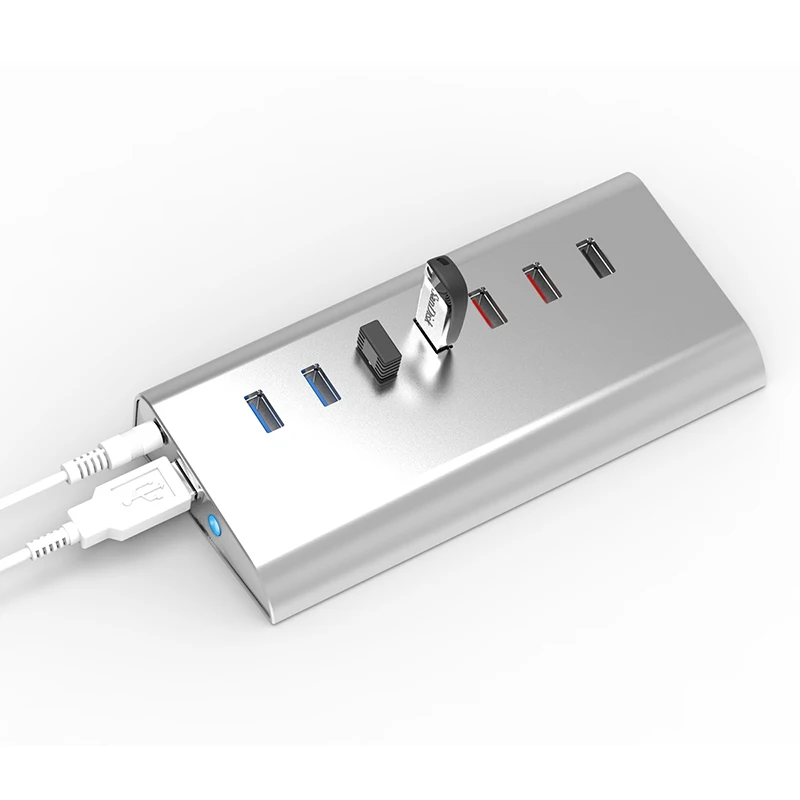 fast speed USB 3 0 7 ports USB extension cord QC 2 0 usb hub data 2