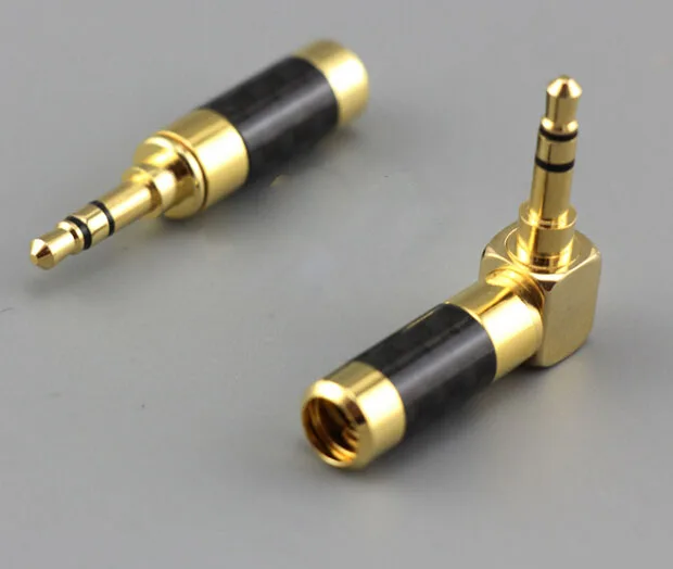 50pcs Gold Plated 3.5mm Jack STEREO AUDIO Mini JACK Plug Right Angle or straight Connector