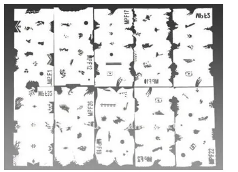 Горячая 20 смешанных дизайнов трафарет для аэрографа шаблон для дизайна ногтей листы набор кистей краски