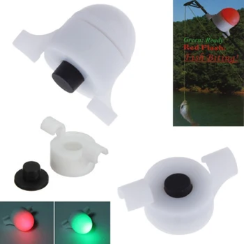

10PCS/lot Night Fishing Bite Alarm Rod Flashlight Tip LED Light Fish Fishing Bell with Button Battery Dropping Shipping Outdoor